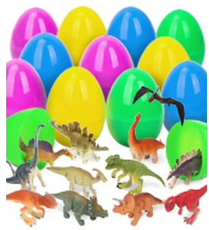 10 Pcs Filled Easter Eggs And Dinosaur Prefilled TOY FOR KIDS