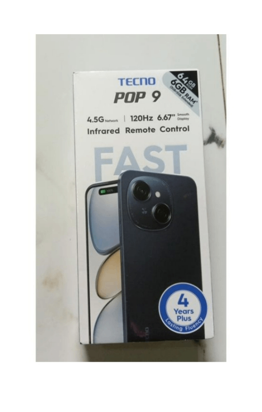 Tecno Pop 9 -64GB HDD-6GB RAM