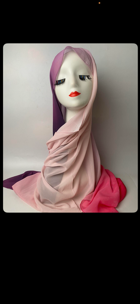 Écharpe en mousseline multicolore