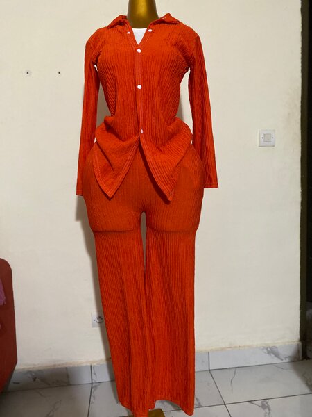 Ensemble Femme Orange Élégant