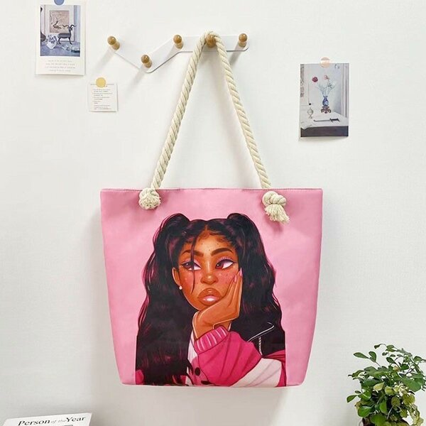 Graphic tote bags