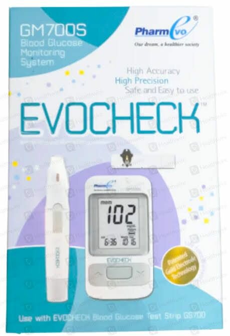 EVOCHECK GM 700S GLUCOMETER WITH 25 STRIPS