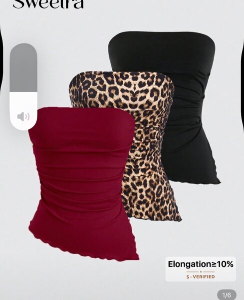 Top bustier en coton stretch