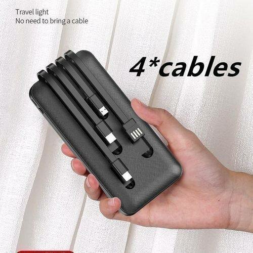 Power Banks 4 Câbles De Charge Intégrés 10000mAh