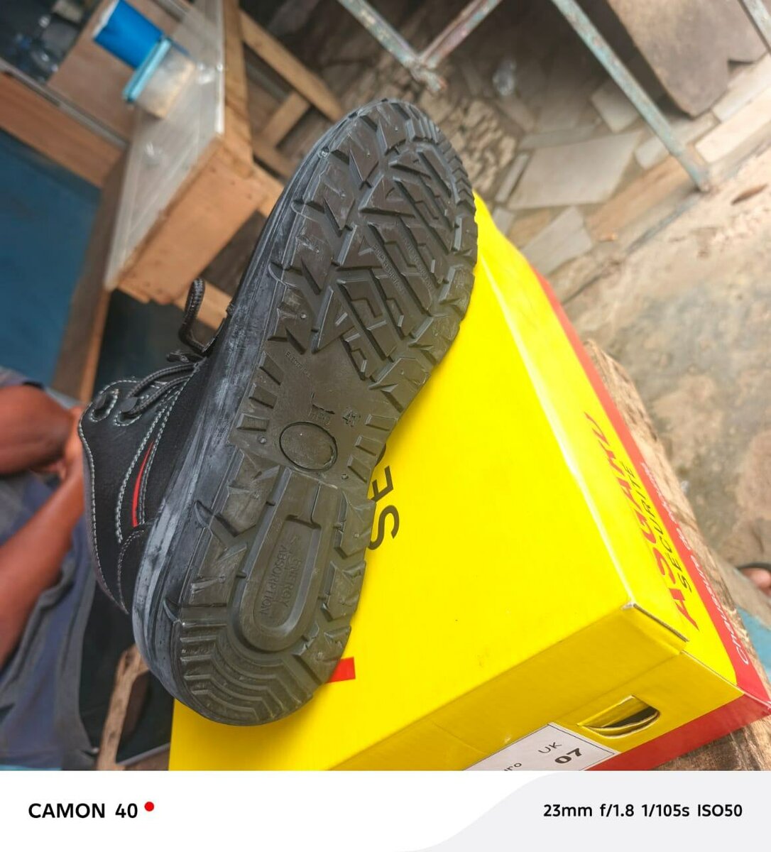 Chaussures de sécurité noires pour hommes