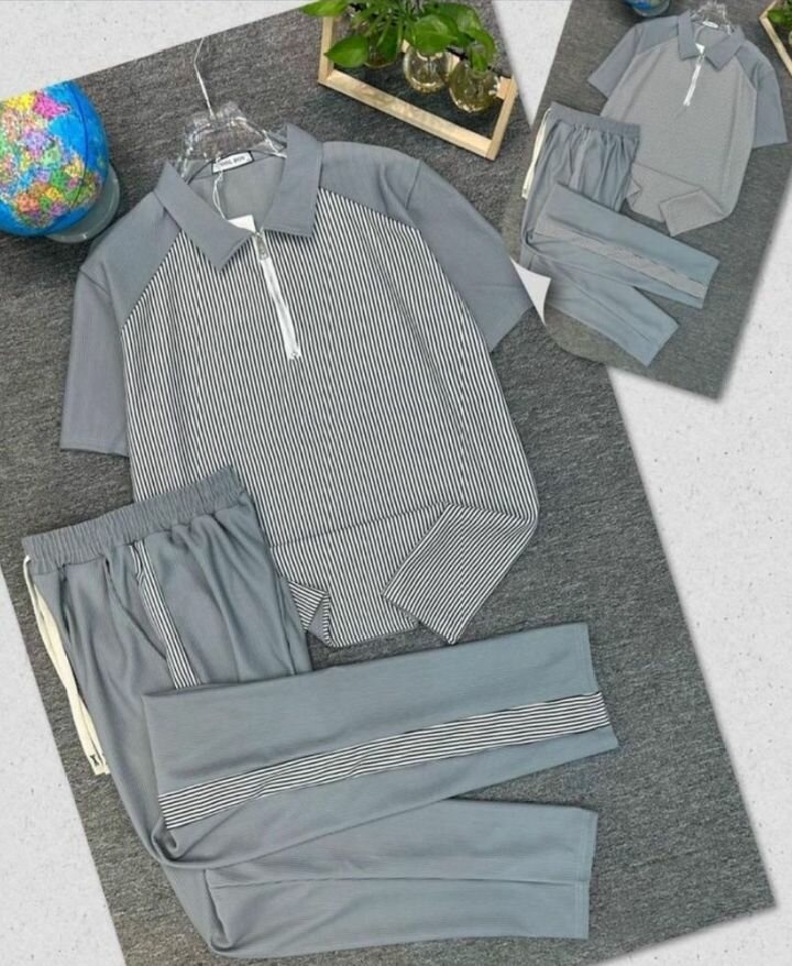 Tenue de survêtement rayée élégante