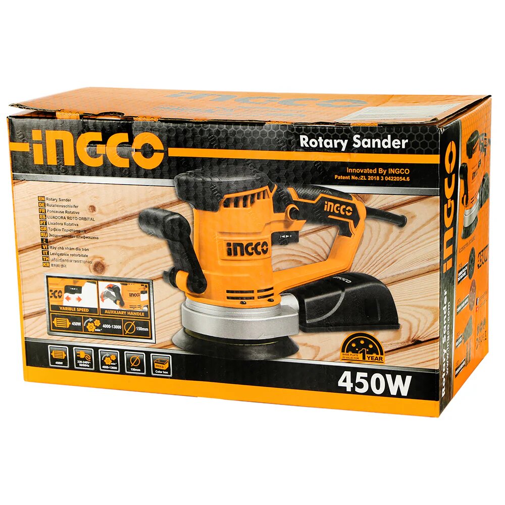 Ponceuse Orbitale 450W Ingco