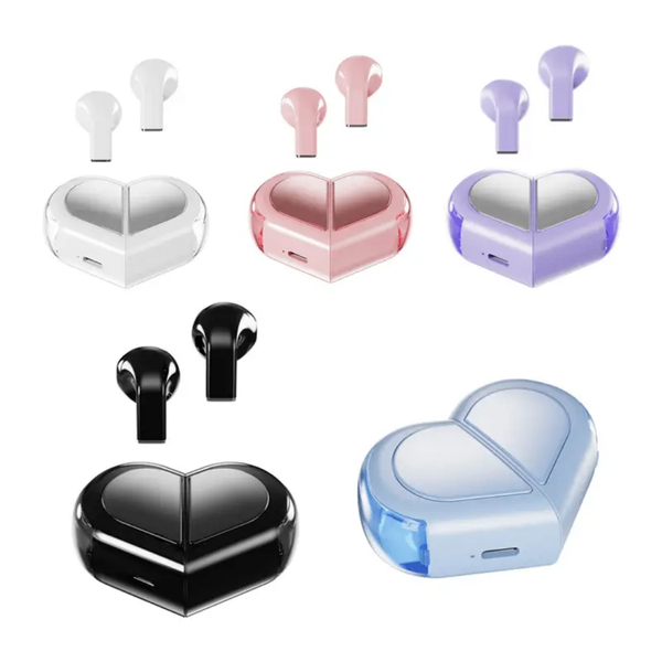 Écouteurs Bluetooth en cœur