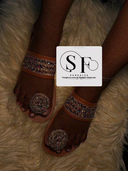 Sandales sénégalaise perlées