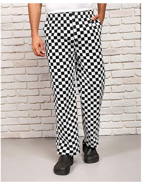 Pantalon à carreaux unisexe