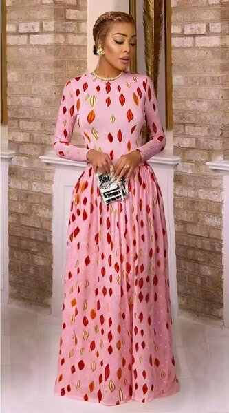 Robe longue imprimée élégante pour femme