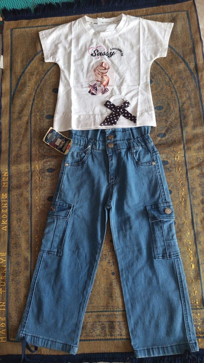 Pentalon cargo+haut pour fille