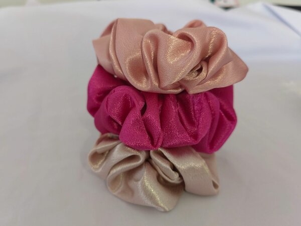 Lot 3 Chouchous Satin Colorés