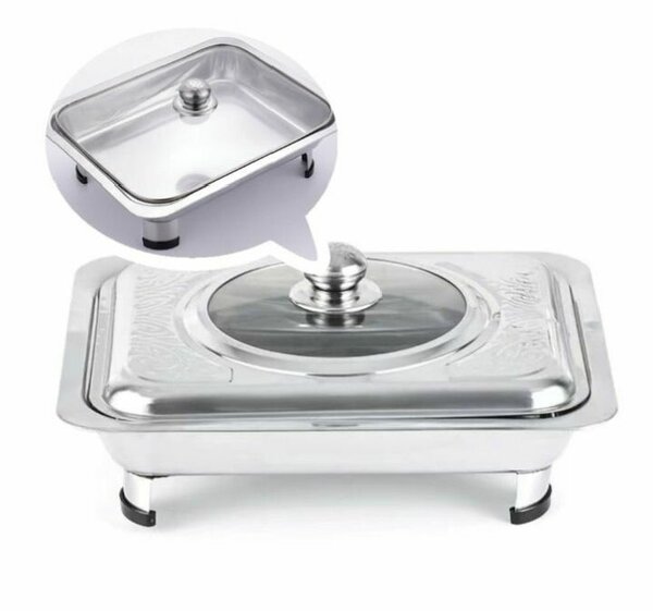 Stainless Steel Mini Chafing Dish With Glass Lid
