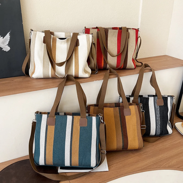 Sac à Bandoulière Rayé Femme