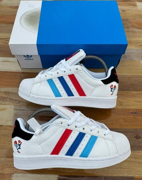 Sneakers en cuir blanc Adidas