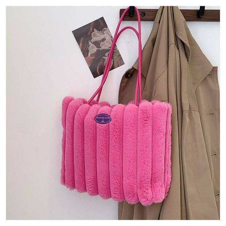 Sac à main en fausse fourrure