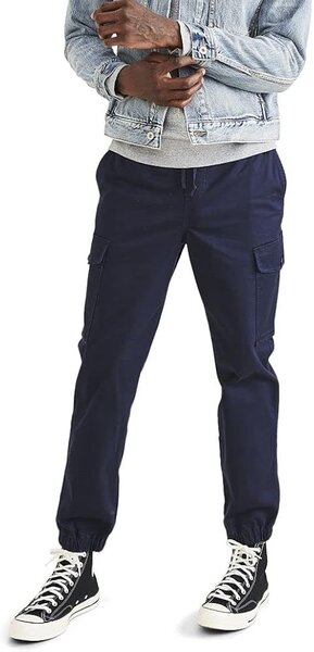 Pantalon cargo bleu marine homme