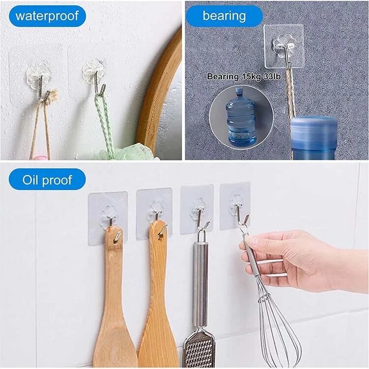 Adhesive hooks
