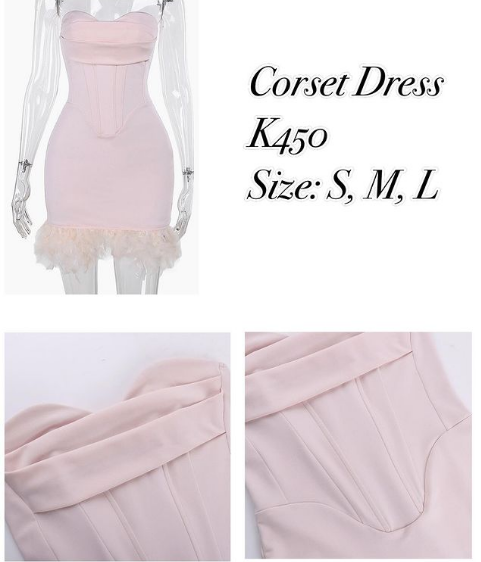 pink corset dress