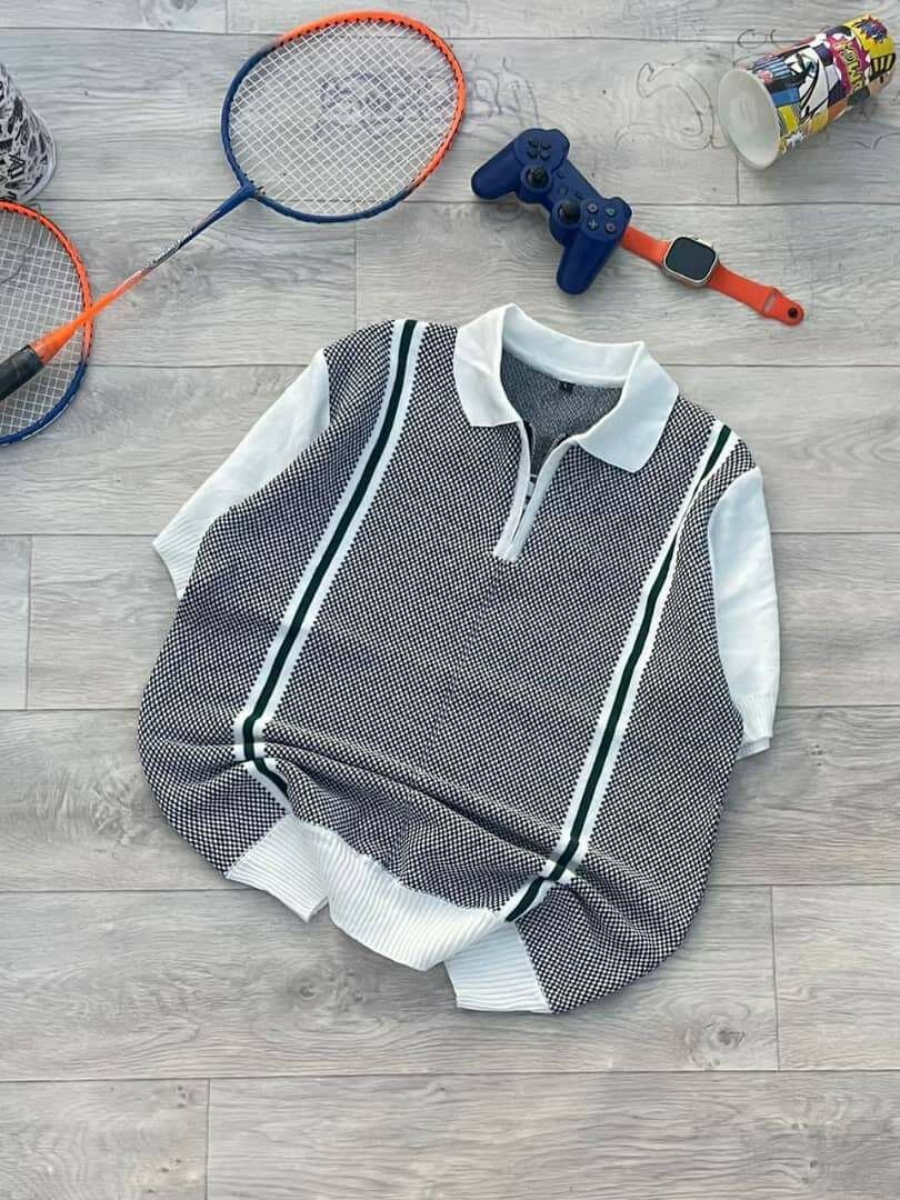 Polos décontractés rayés homme