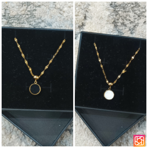 Collier pendentif double face