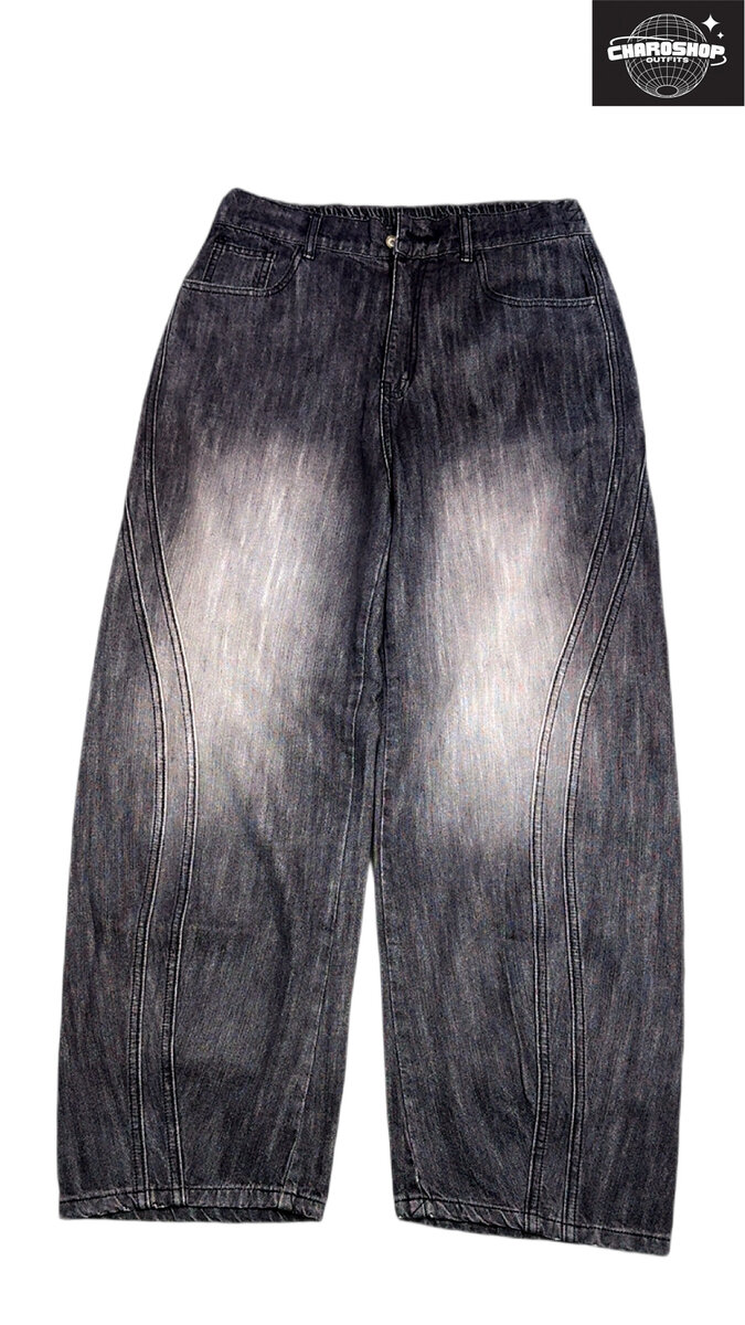 Jean ample taille haute