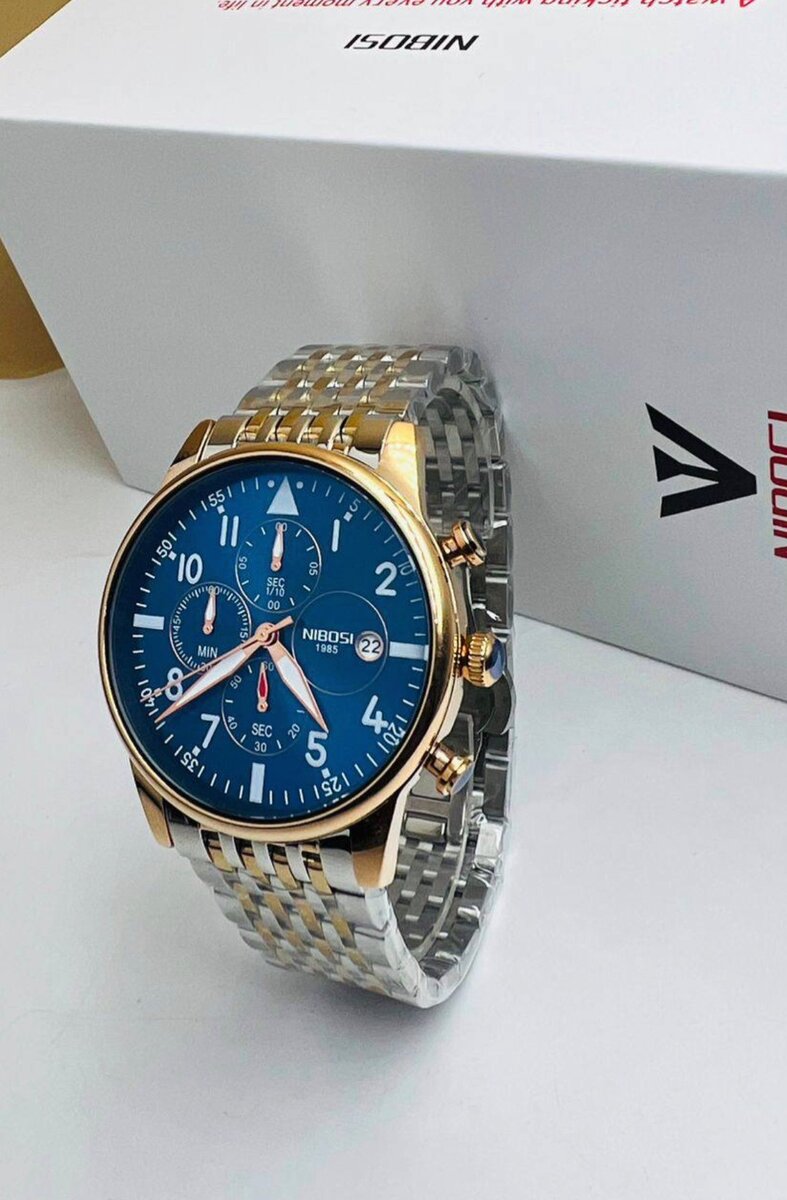 Montre homme élégante acier inoxydable