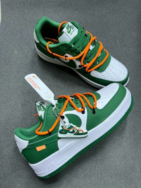 Sneakers en cuir vert
