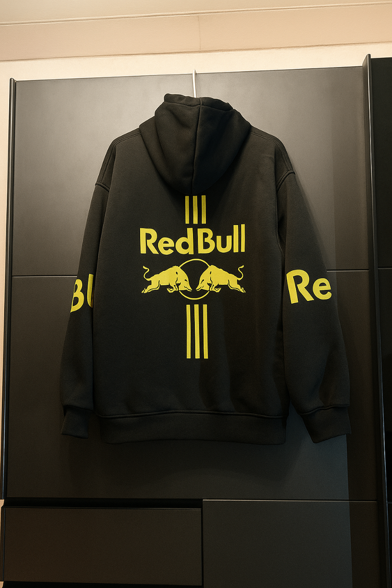 Sweat à capuche Red Bull noir