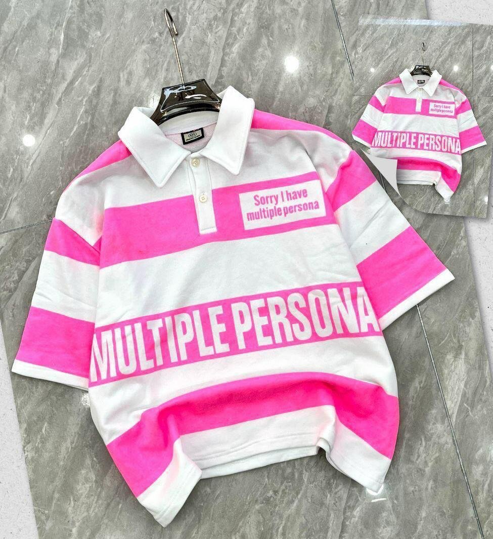 Polo rayé unisexe tendance