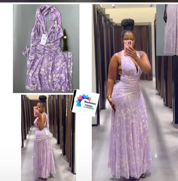 Robe Longue Évasée Lilas