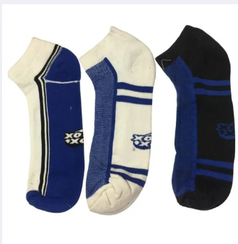 3 Pairs of Mixed color sports cotton women's/Men's socks with a low-cut boat neck and Short Ankles