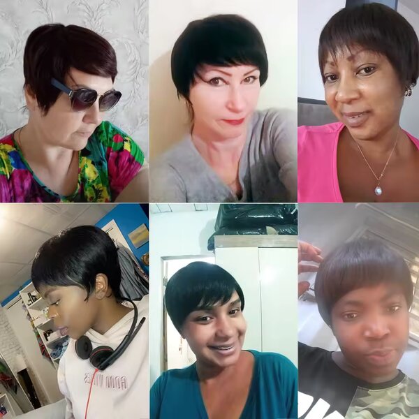 Perruque Naturelle Courte Femme