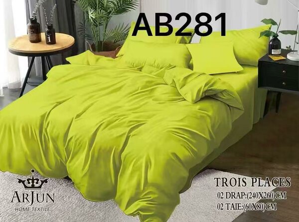 Parure de Lit Verte 3 Places