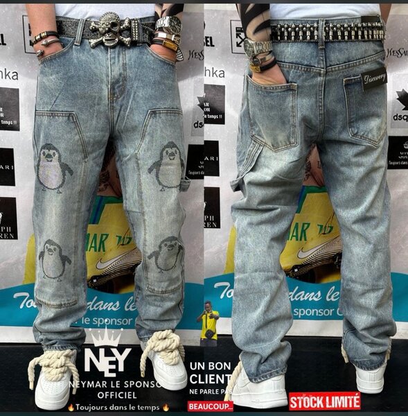 Jeans décontracté avec pingouin