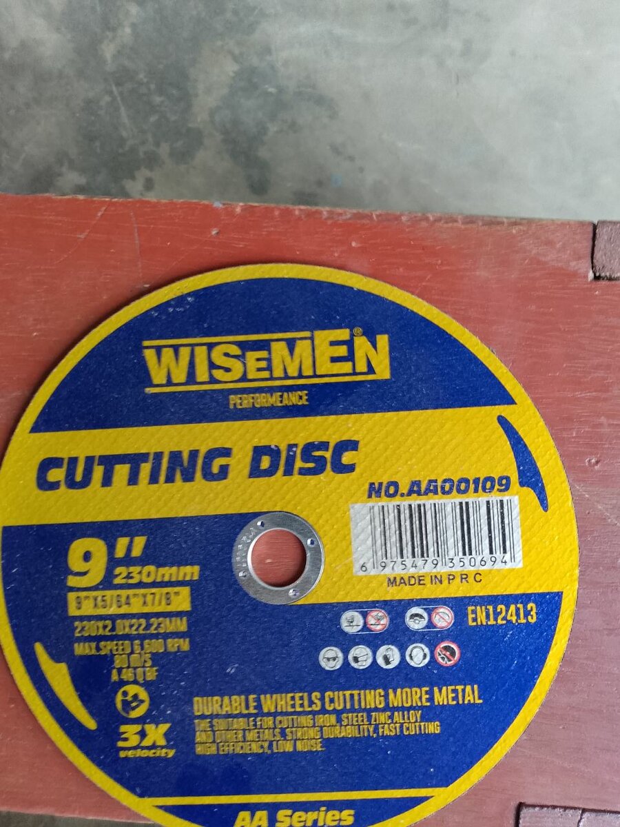 9" Metal cutting disc (All sizes and types available)