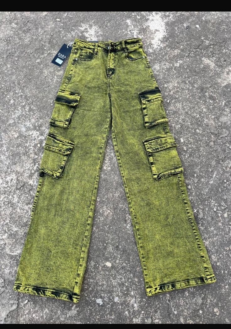 Ladies cargo jeans trouser