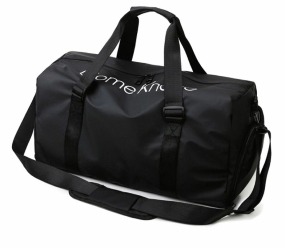 GLOSSY SURFACE OXFORD CLOTH SPORTS GYM BAG LARGE CAPACITY