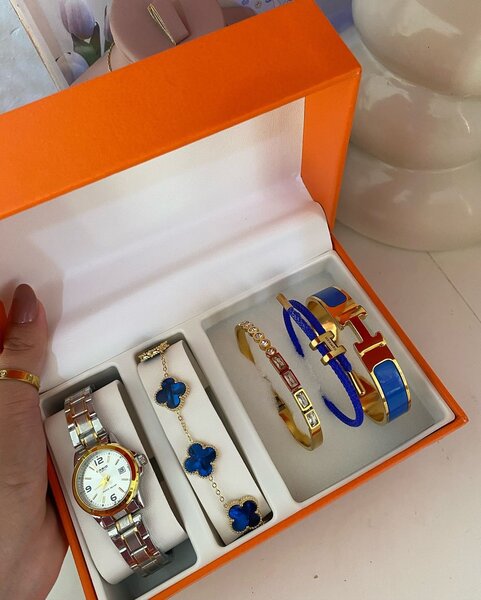 Ensemble Montre et Bijoux Luxe