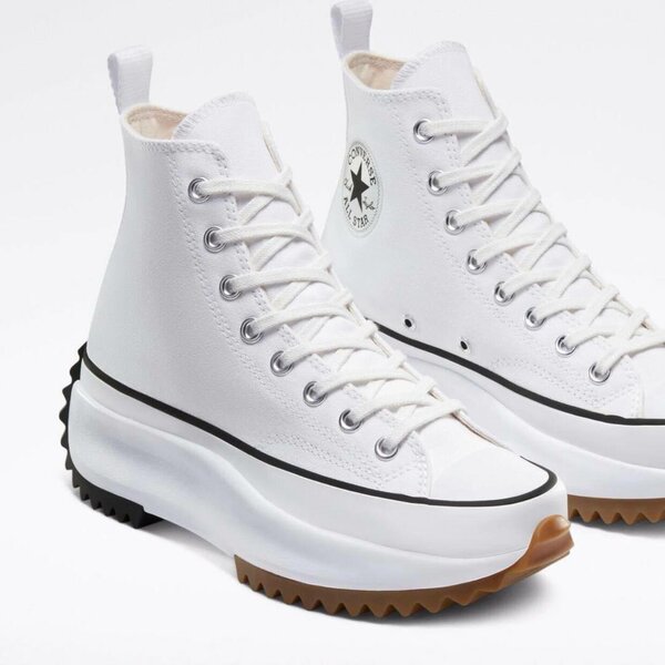 Baskets montantes blanches chic