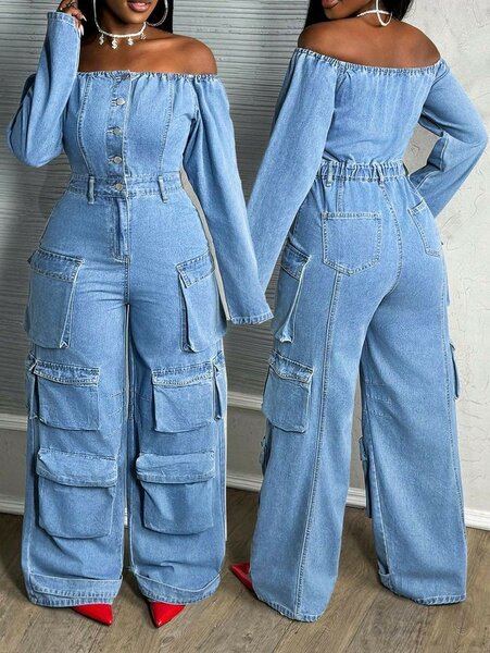 Shannon Lux Denim Cargo Jumper