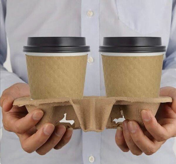 Porte-gobelets en papier kraft