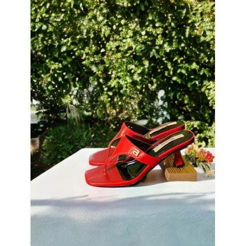 Wisteria Chic classy Mid-Heeled Sandal Red