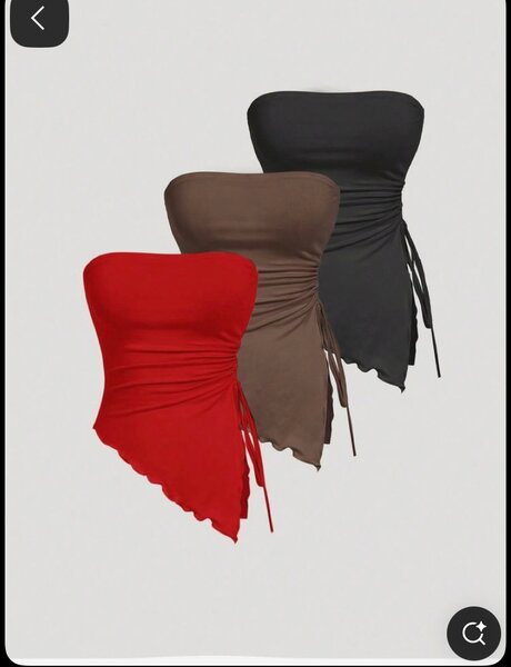 Top bustier asymétrique élégant