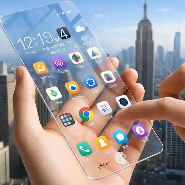 Smartphone transparent futuriste