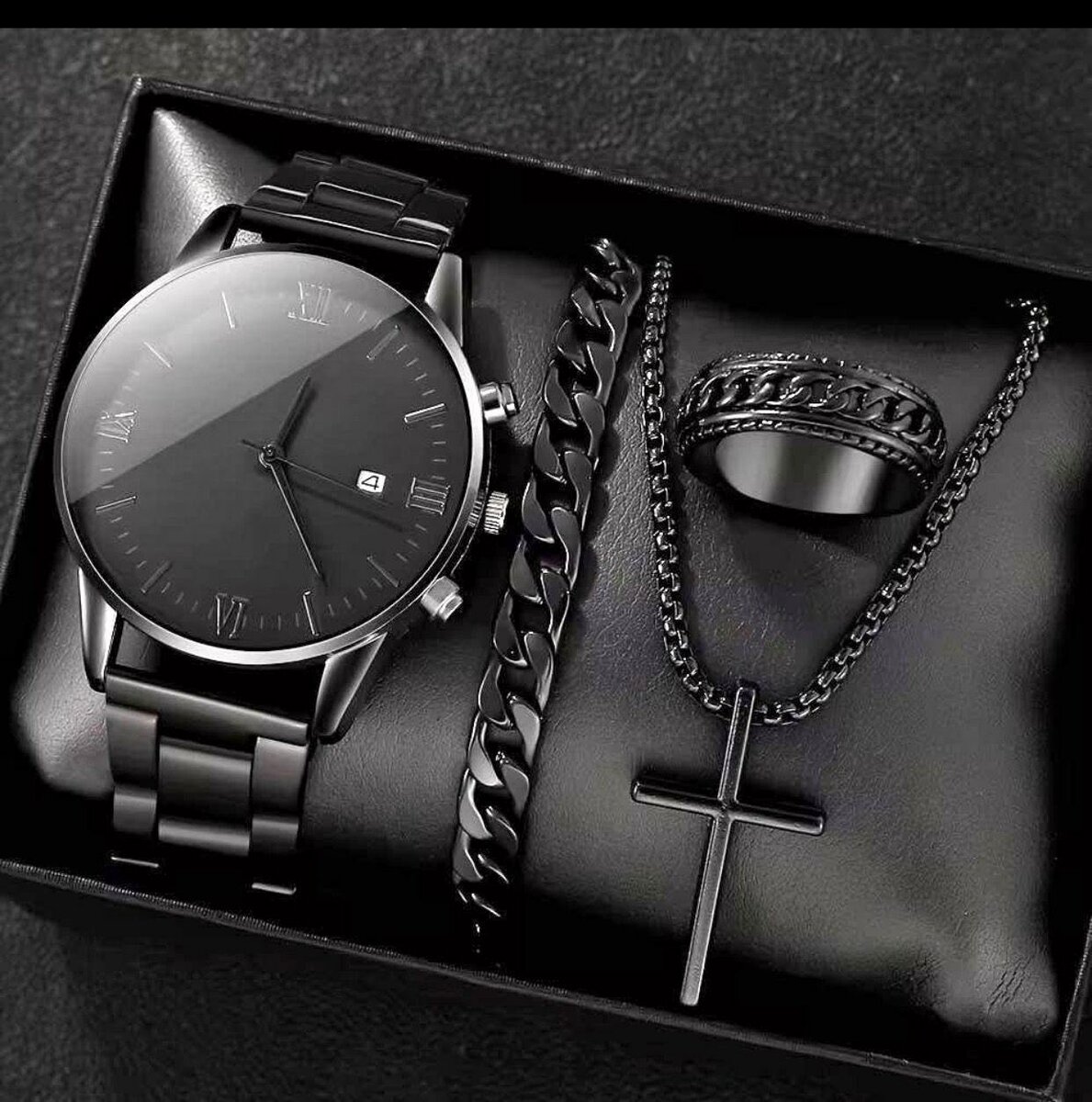 Montre élégante homme noire
