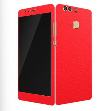 Huawei P9 Red Common Leather Texture Mobile Skin