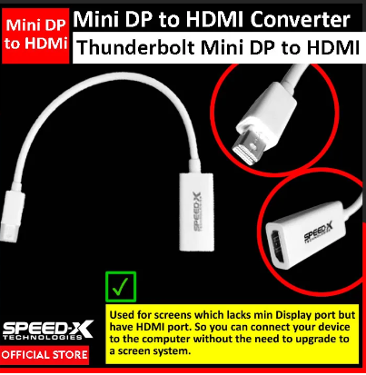 Thunderbolt Mini DP to HDMI converter
