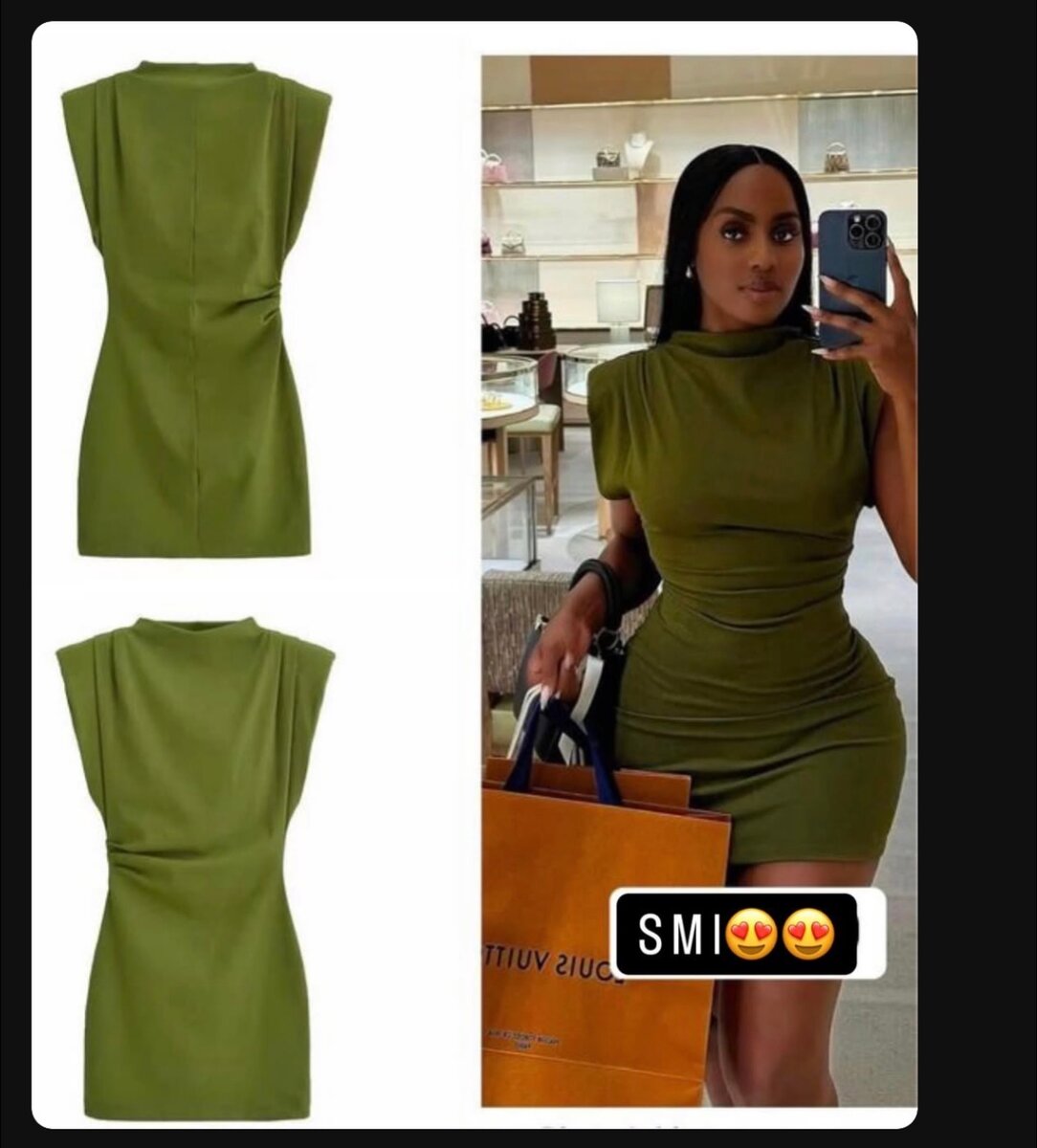 Robe moulante verte chic
